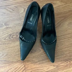 Women Shoes Leather FENDI heal